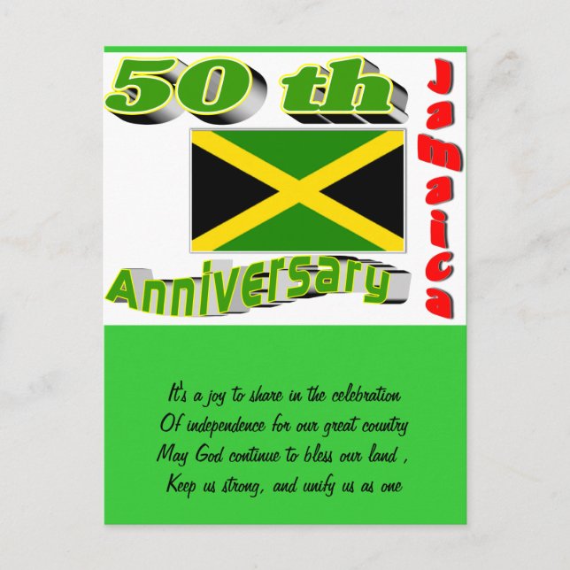Postal Independencia de Jamaica (Anverso)