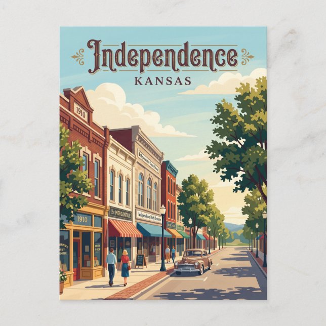 Postal Independencia, Kansas (Anverso)
