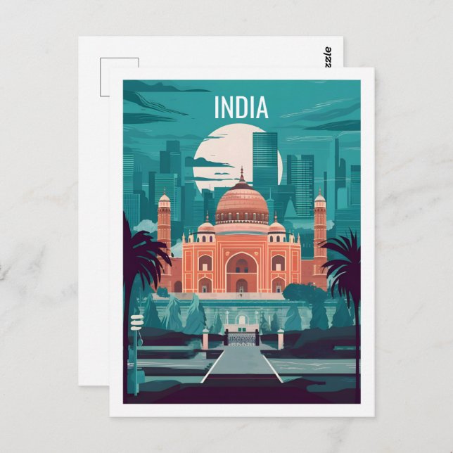 Postal India Famoso lugar de viaje (Anverso / Reverso)