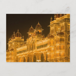 Postal INDIA, Karnataka, Mysore : Palacio de Majaraja (b.