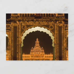 Postal INDIA, Karnataka, Mysore : Palacio de Majaraja (b.