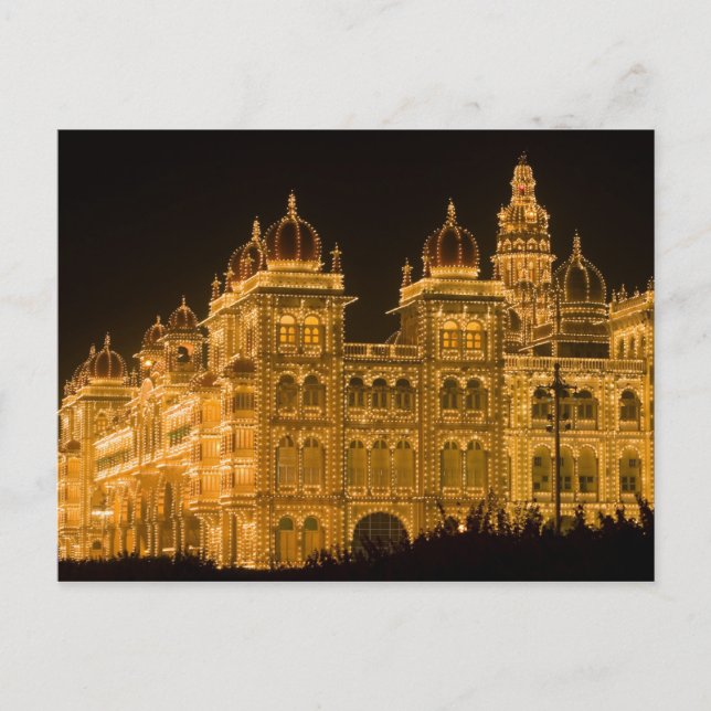 Postal INDIA, Karnataka, Mysore : Palacio del Majaraja (b (Anverso)
