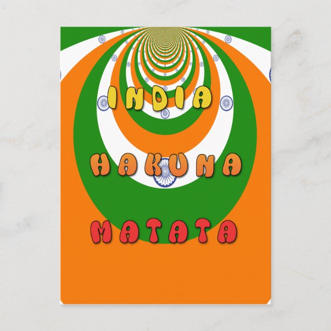 POSTAL INDIA MATATA HAKUNA (Anverso)