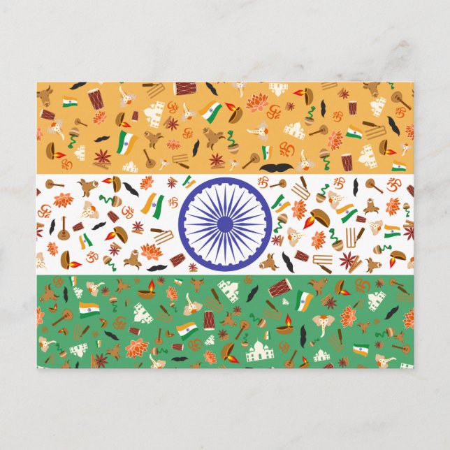 Postal India: país de tradiciones y diversidad (Anverso)