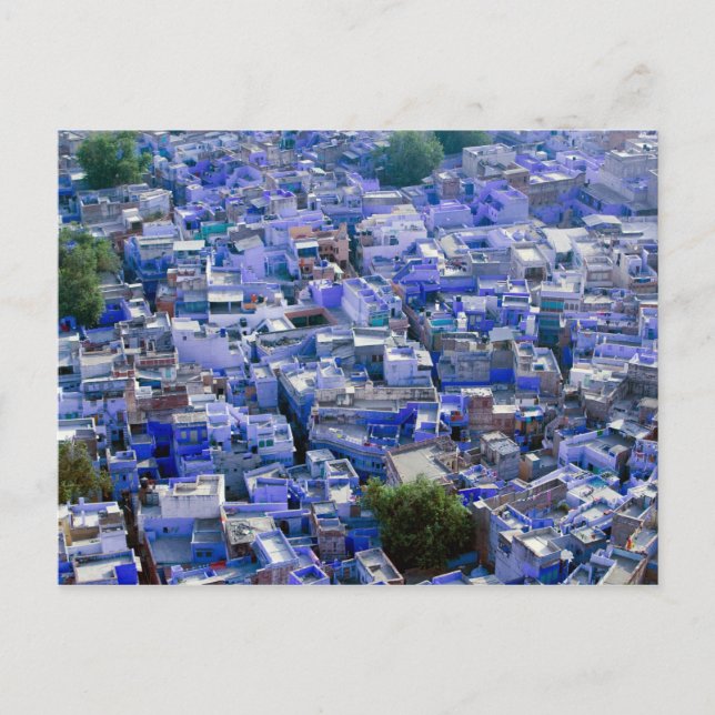 Postal INDIA, Rajasthan, Jodhpur: Ciudad azul de Jodhpur (Anverso)