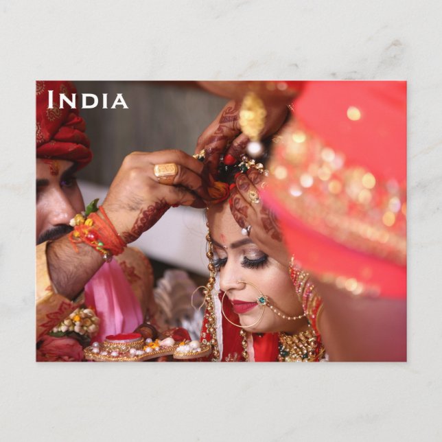 Postal India Viajes Turismo Antiguo Add (Anverso)