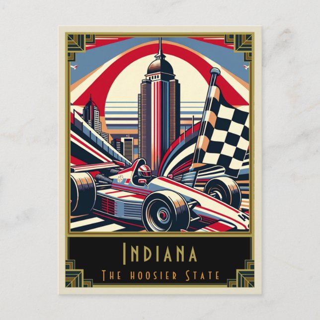 Postal Indiana | Art Deco (Anverso)