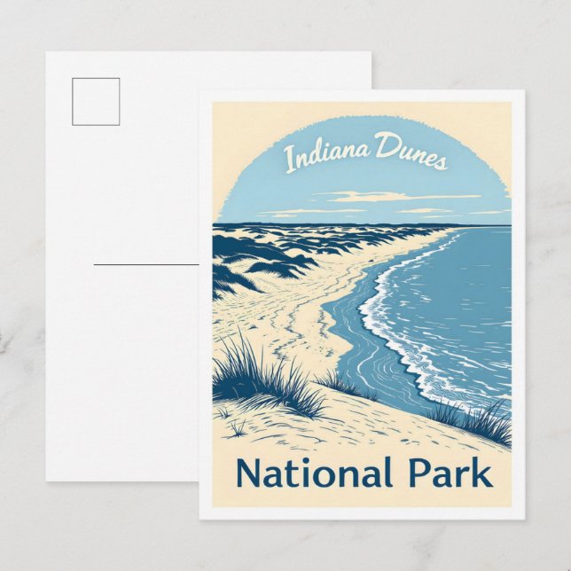 Postal Indiana Dunes Parque Nacional Indiana USA Travel (Anverso / Reverso)