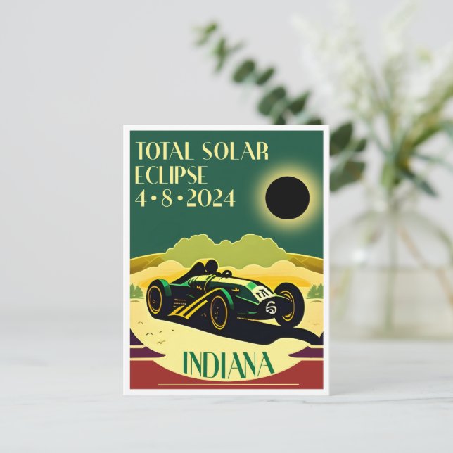 Postal Indiana Eclipse (Anverso de pie)