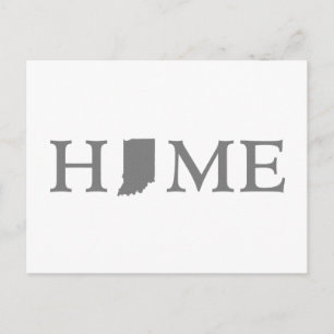 Postal Indiana Home State Shaped Letter Hoosier Word Art