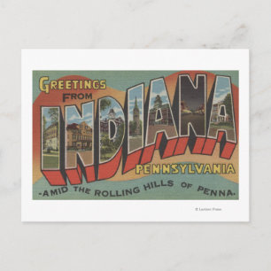 Postal Indiana, Pensilvania - Escenas de letras grandes