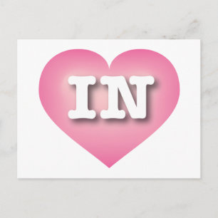Postal Indiana Rosa Fade Heart - Amo IN