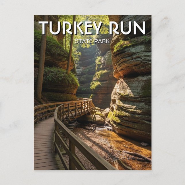 Postal Indiana Turkey Run State Park Viaje (Anverso)