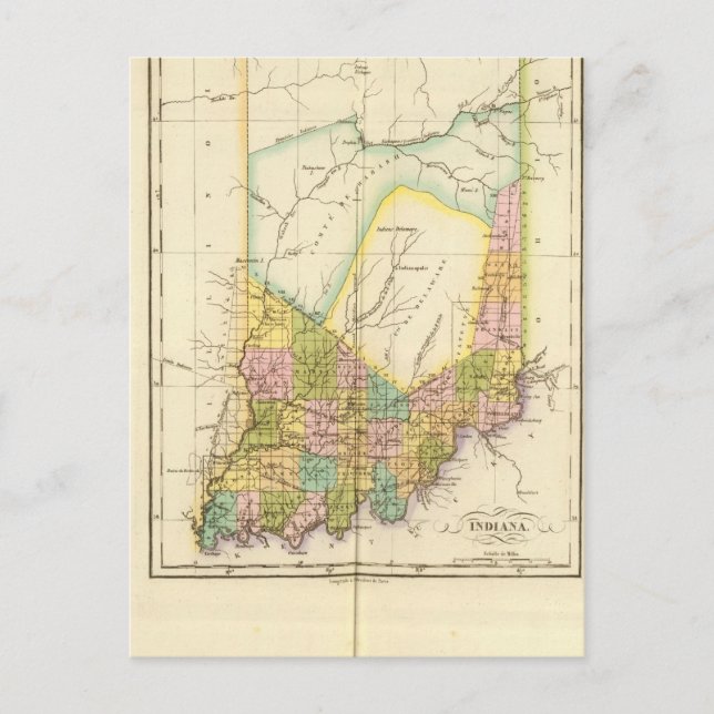 Postal Indiana US (Anverso)