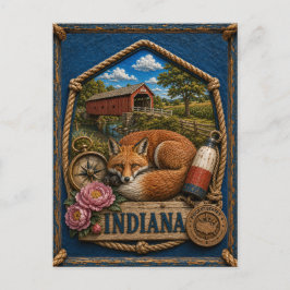 Postal Indiana Viajes Antiguos