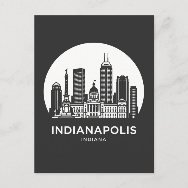 Postal Indianápolis Ciudad Indiana (Anverso)