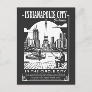 Postal Indianapolis Ciudad Indiana En La Ciudad Del Círcu