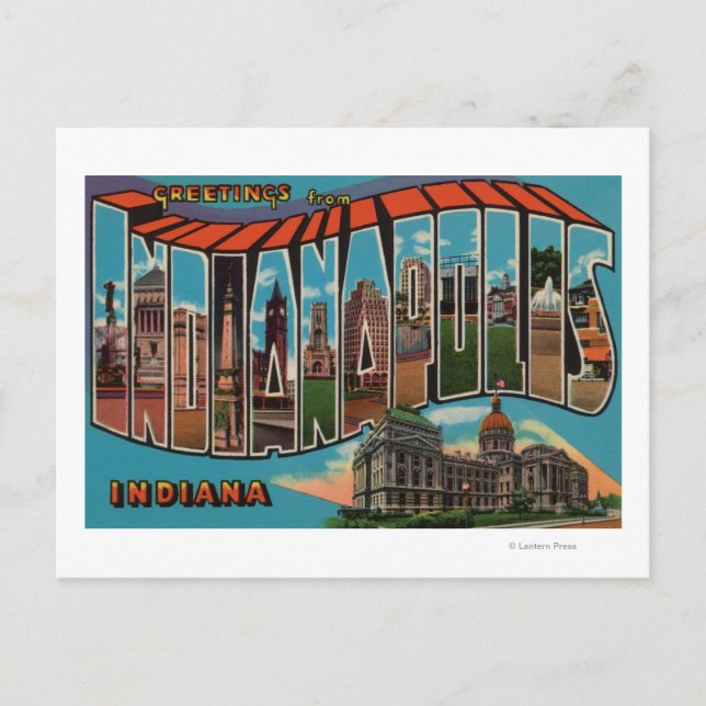 Postal Indianapolis, Indiana (Edificio de la Capital) (Anverso)