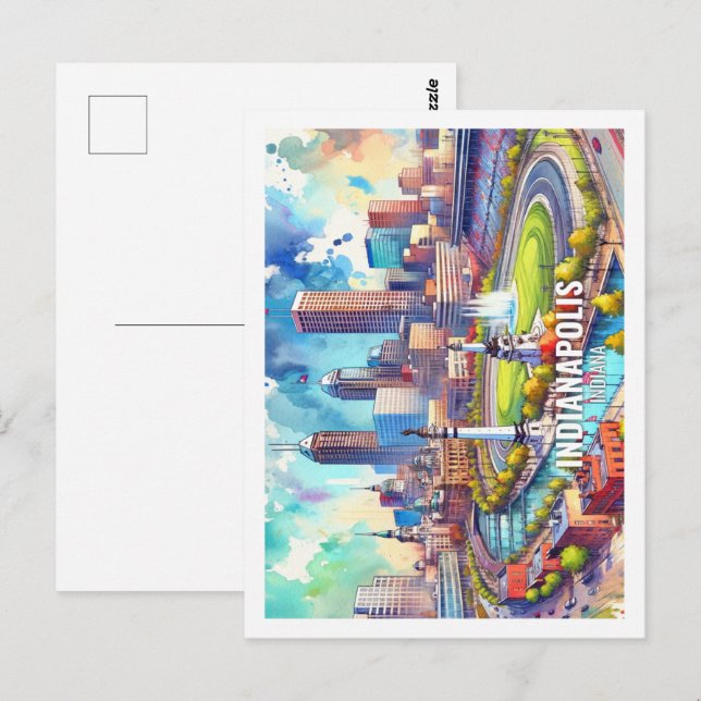 Postal Indianapolis Indiana Estados Unidos Famoso lugar a (Anverso / Reverso)