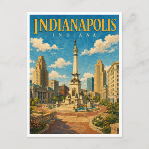 Postal Indianapolis Indiana Monument Circle GeoSaga