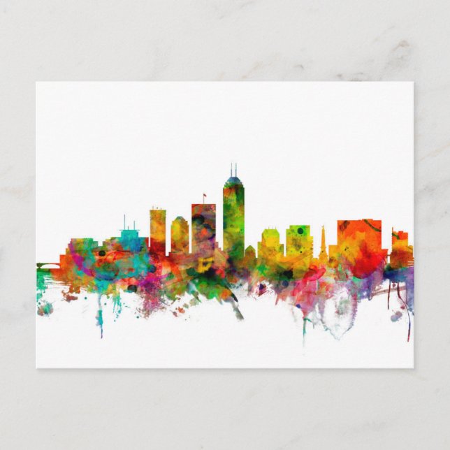 Postal Indianapolis Indiana Skyline (Anverso)