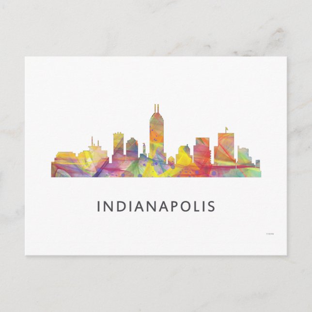 POSTAL INDIANAPOLIS, INDIANA SKYLINE WB1 - (Anverso)