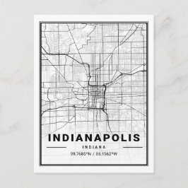 Postal Indianapolis Indiana USA Travel City Map