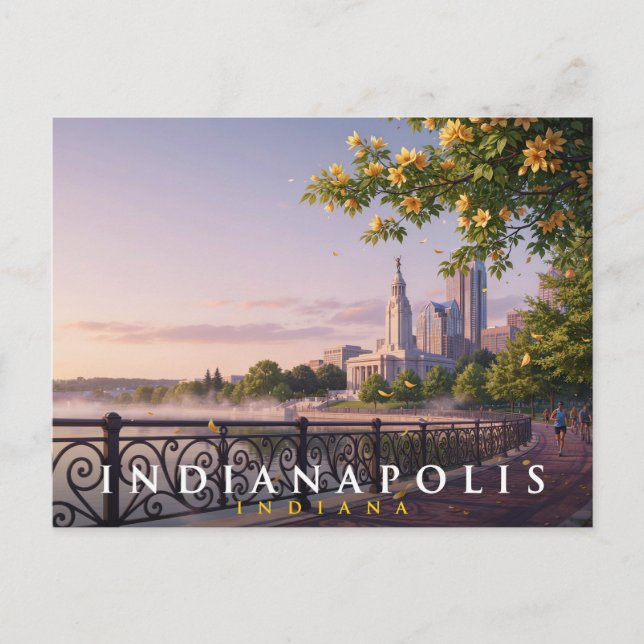Postal Indianapolis Indiana Viajes  (Anverso)