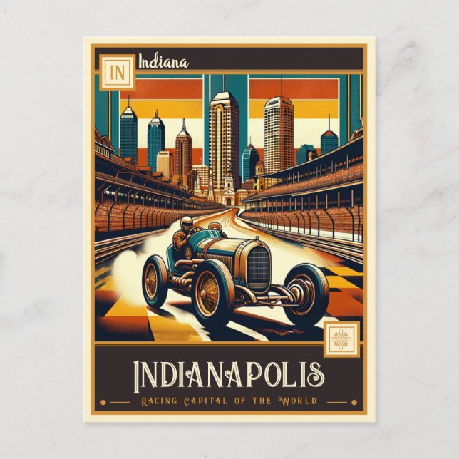Postal Indianápolis, Indiana | Vintage (Anverso)