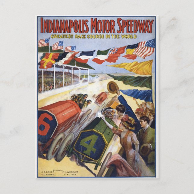 Postal Indianapolis Motor Speedway Vintage  (Anverso)