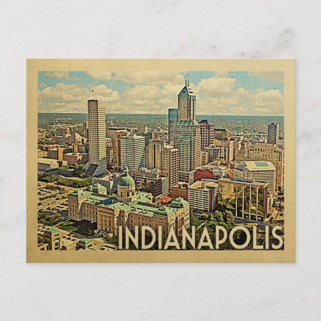 Postal Indianapolis Postcard Indiana Vintage Travel (Anverso)
