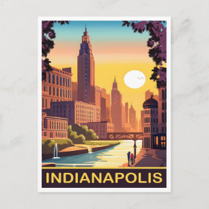 Postal Indianápolis, río White, estado de Indiana, Viajes