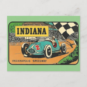 Postal Indianapolis Speedway, Indiana - Postcard