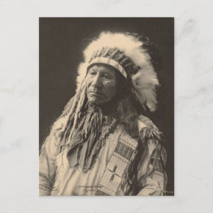 Postal Indias antiguas: Caballo americano jefe, Sioux -