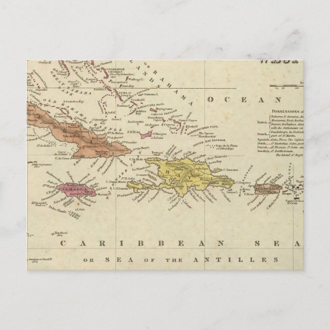 Postal Indias Occidentales 14 (Anverso)