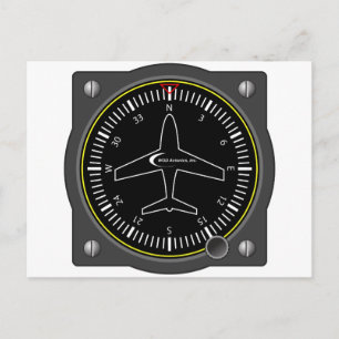 Postal Indicador de la rúbrica de aviación