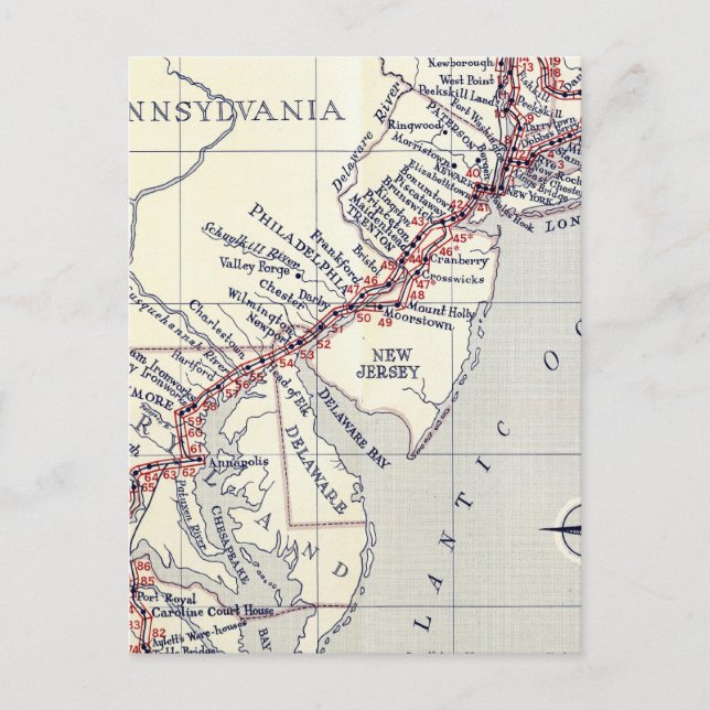 Postal Índice de las planicies en la encuesta sobre las c (Anverso)