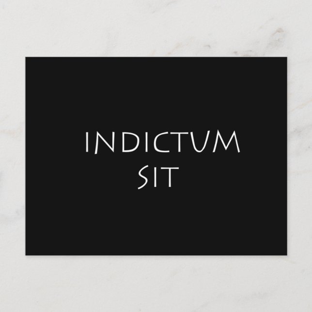 Postal Indictum sit (Anverso)