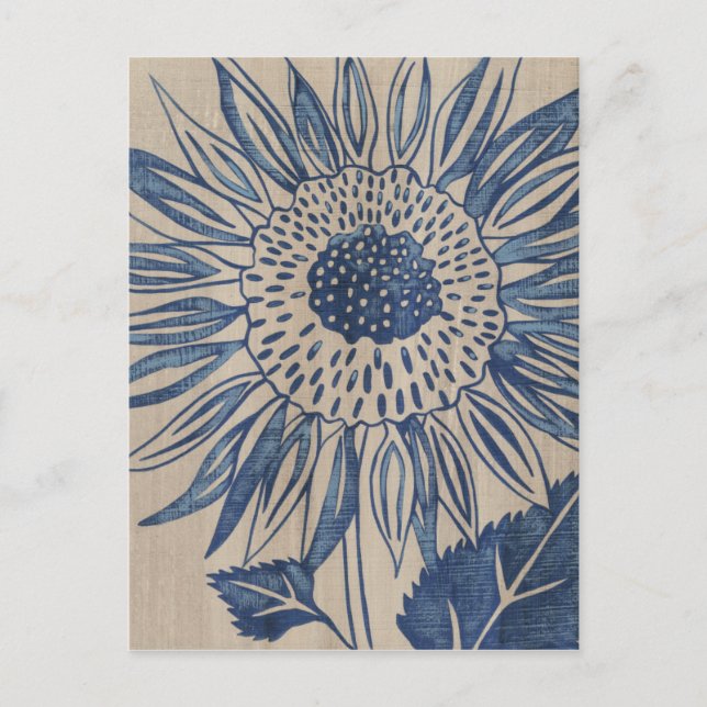 Postal Indigo Sunflower (Anverso)