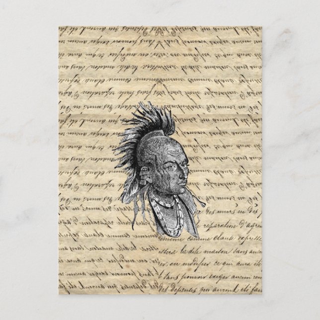 Postal Indio americano (Anverso)