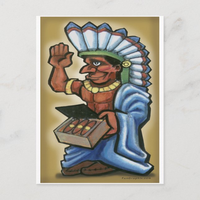Postal Indio del cigarro (Anverso)
