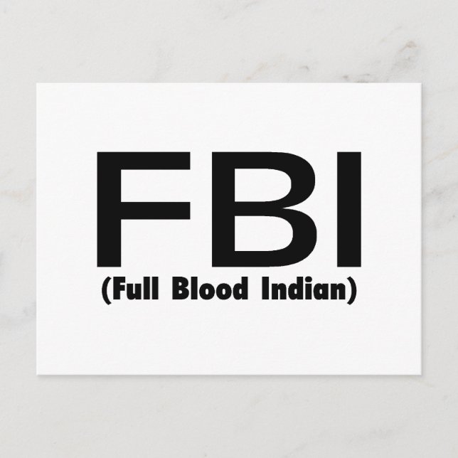 Postal Indio inundado del FBI (Anverso)