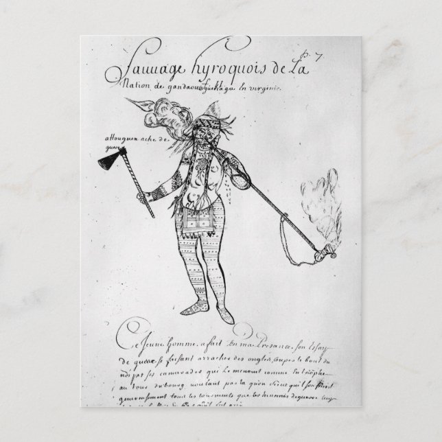 Postal Indio Iroquois de Canadá (Anverso)