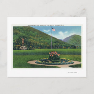 Postal Indio que saluda la estatua del sol naciente