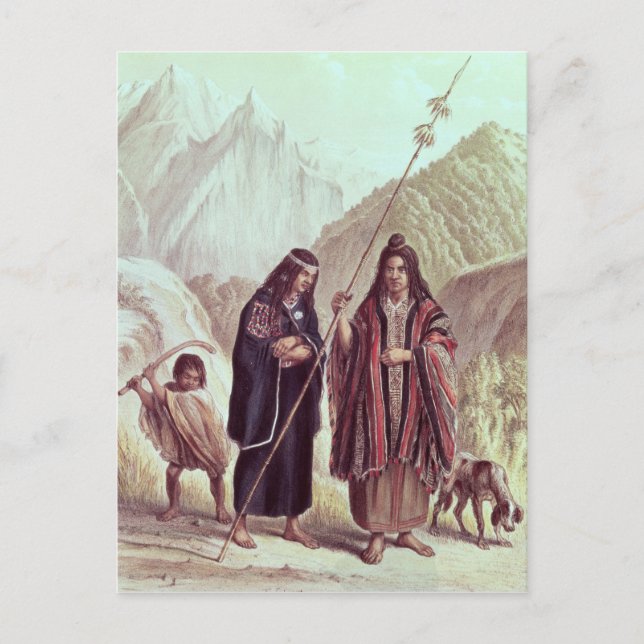 Postal Indios araucanos (Anverso)