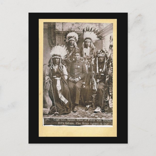 Postal Indios de Buffalo Bill 1890 (Anverso)
