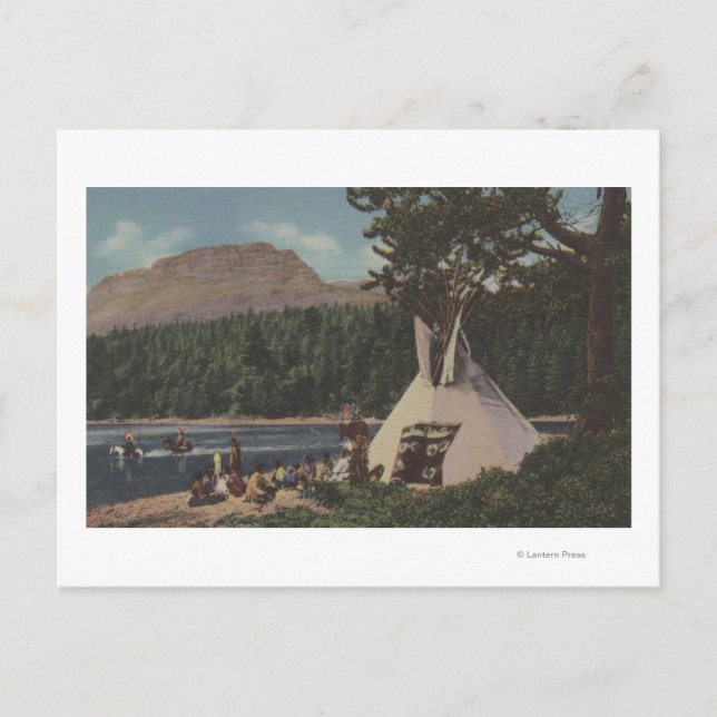 Postal Indios del Noroeste - La tierra del cielo azul (Anverso)