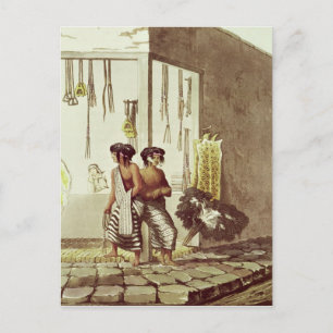 Postal Indios pampa en una tienda en el mercado indio