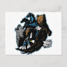 Postal Indios y animales