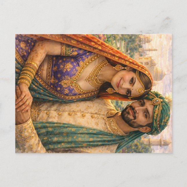 Postal Indische Romantik Lila-Gold (Anverso)